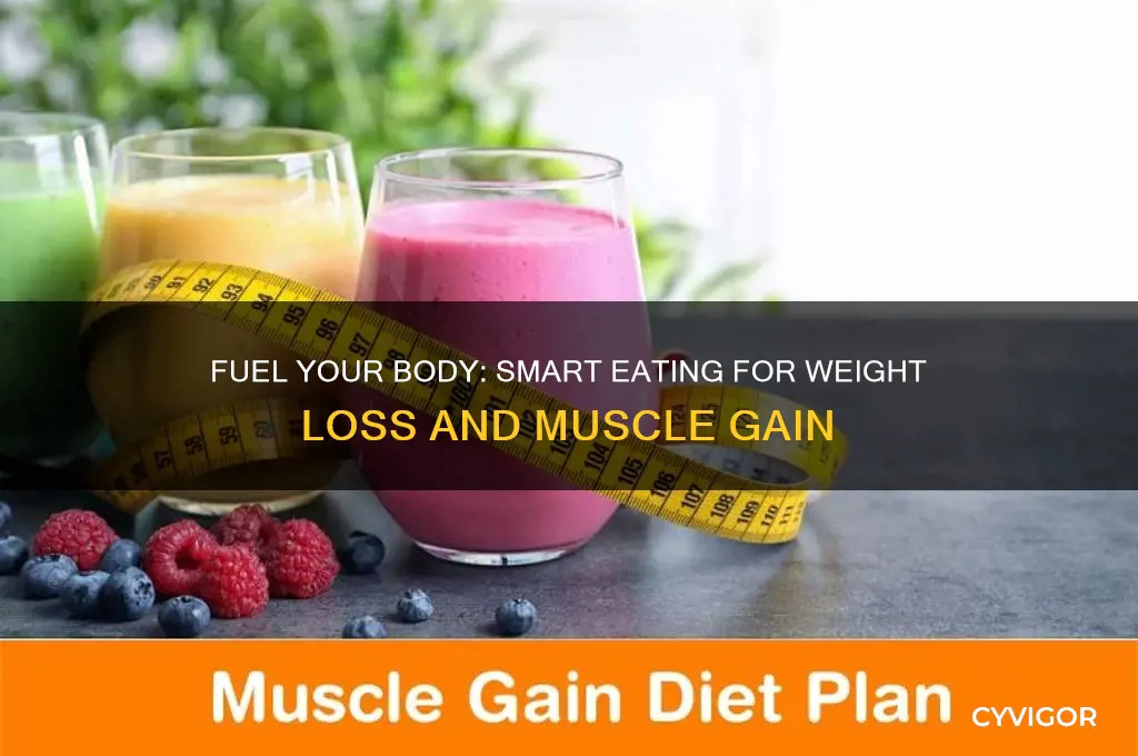 how to eat for weight loss and muscle gain