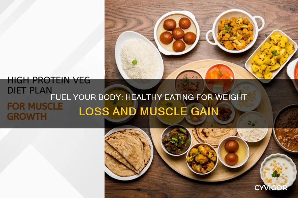 how to eat healthy to lose weight and gain muscle