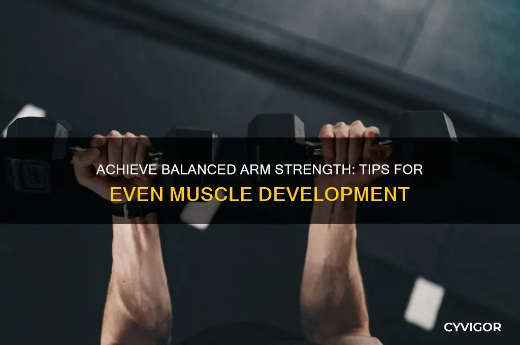 how to equal out your arm muscles