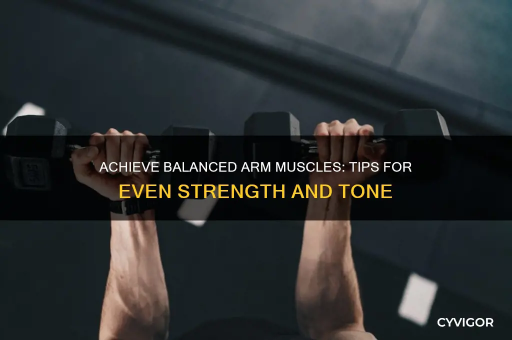 how to even out arm muscles