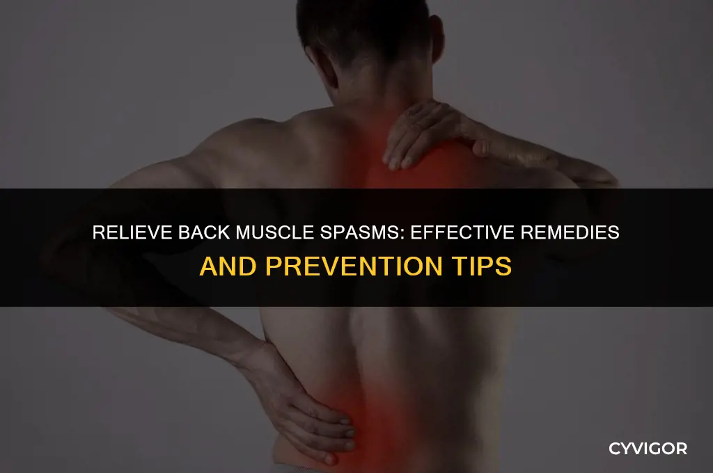 how to fix back muscle spasm