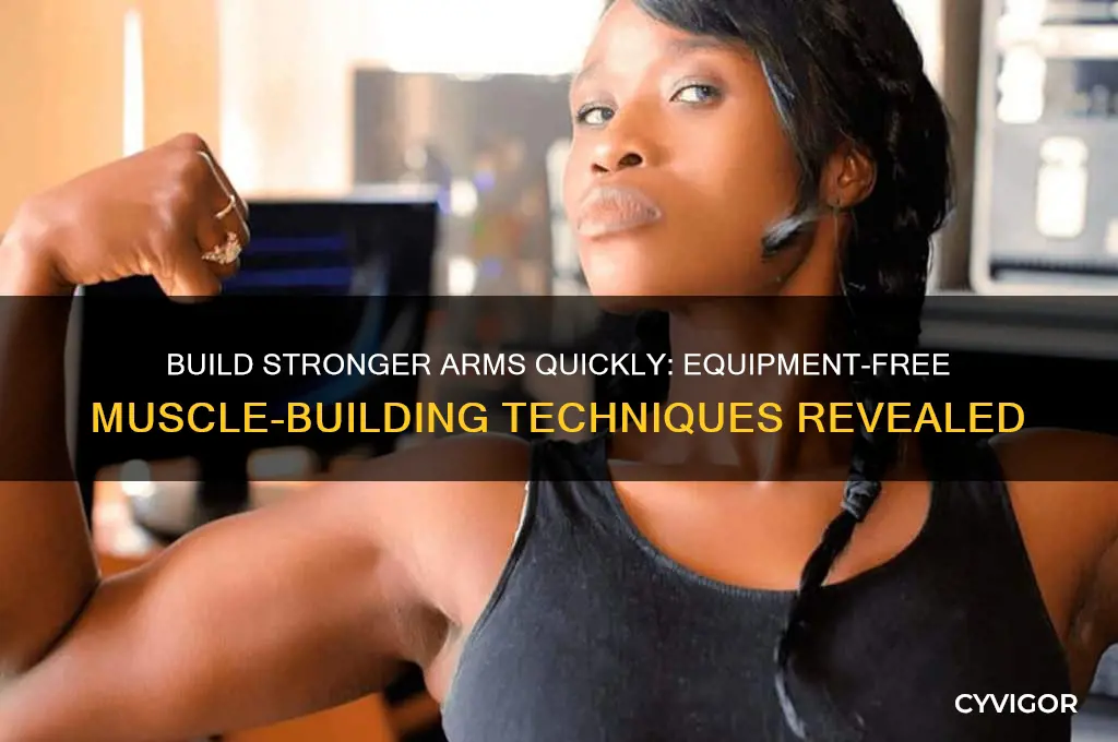 how to gain arm muscle fast without equipment