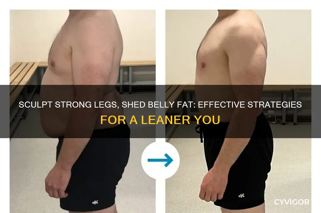 how to gain leg muscle and lose belly fat