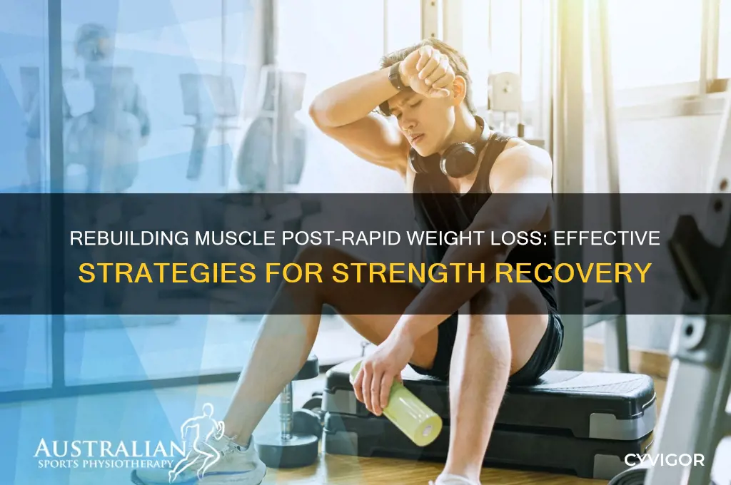 how to gain muscle after rapid weight loss