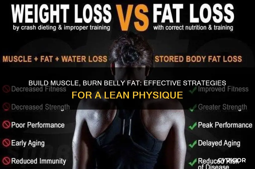 how to gain muscle but lose stomach fat