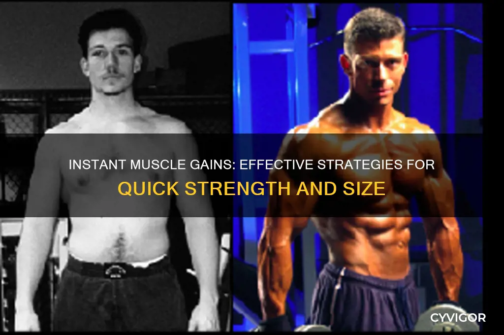 how to gain muscle instantly