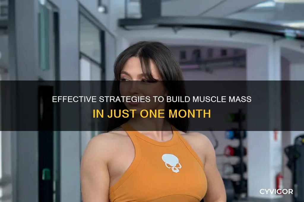 how to gain muscle mass in a month