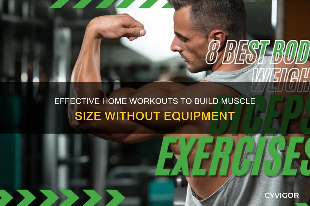 how to gain muscle size at home