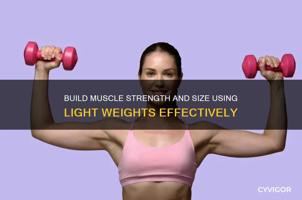 how to gain muscle strength size with light weights