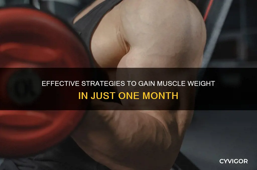 how to gain muscle weight in a month