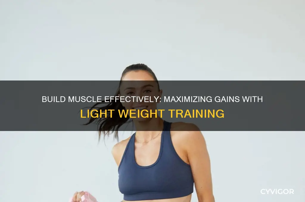 how to gain muscle with light weights