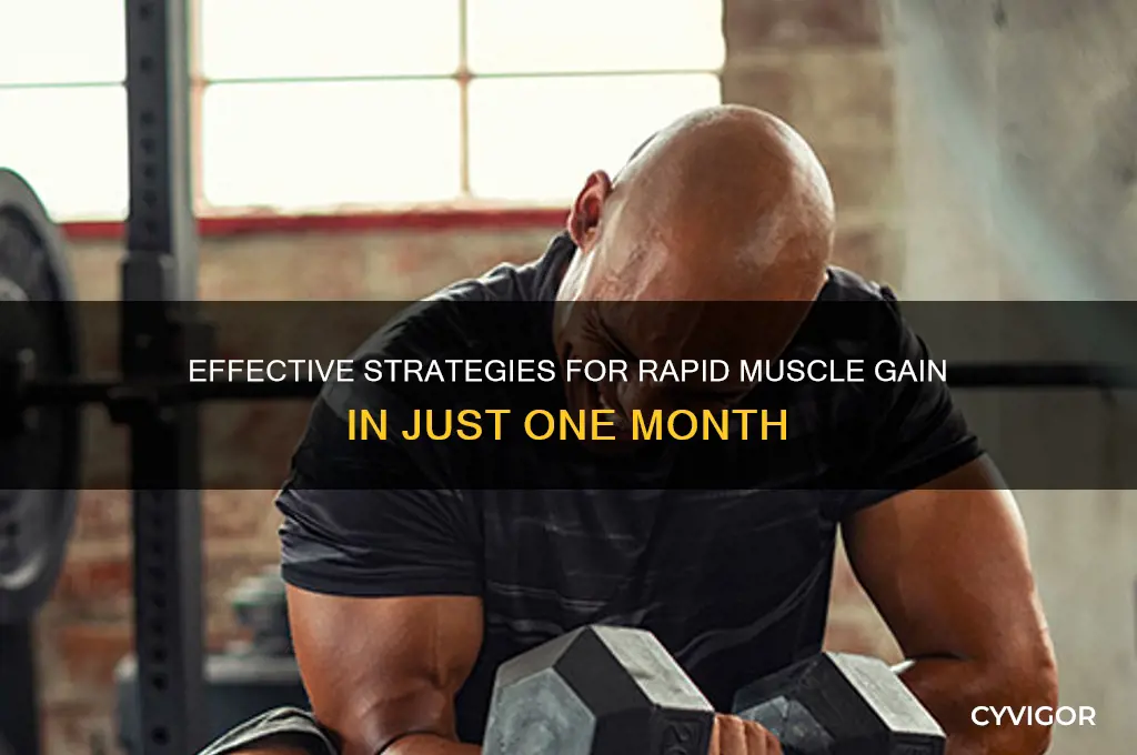 how to gain muscles in 1 month