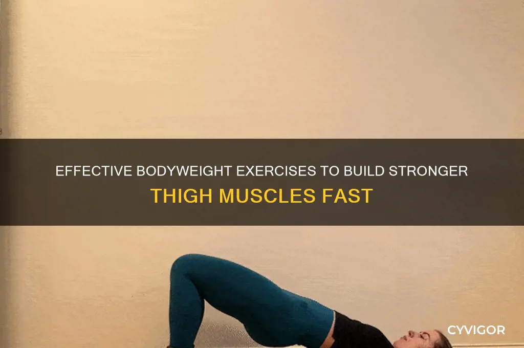 how to gain thigh muscle without weights