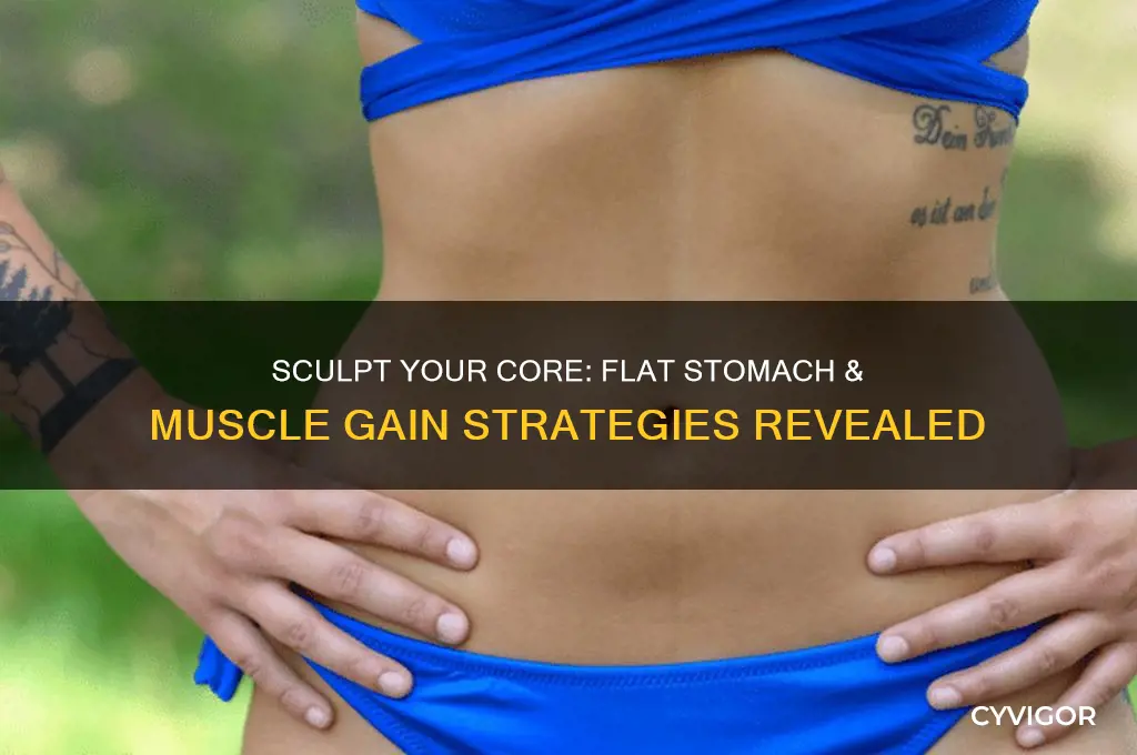 how to get a flat stomach and gain muscle