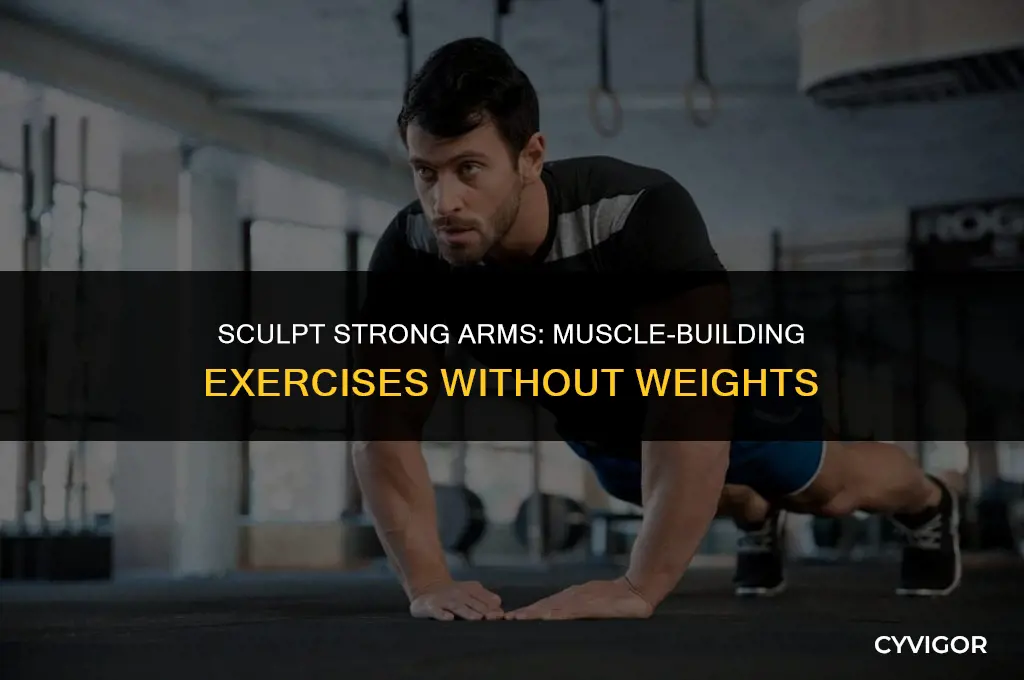 how to get arm muscles without weights