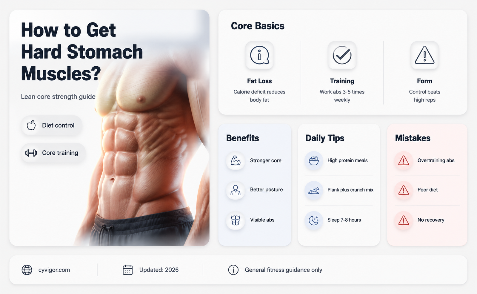 are stomach muscles hard