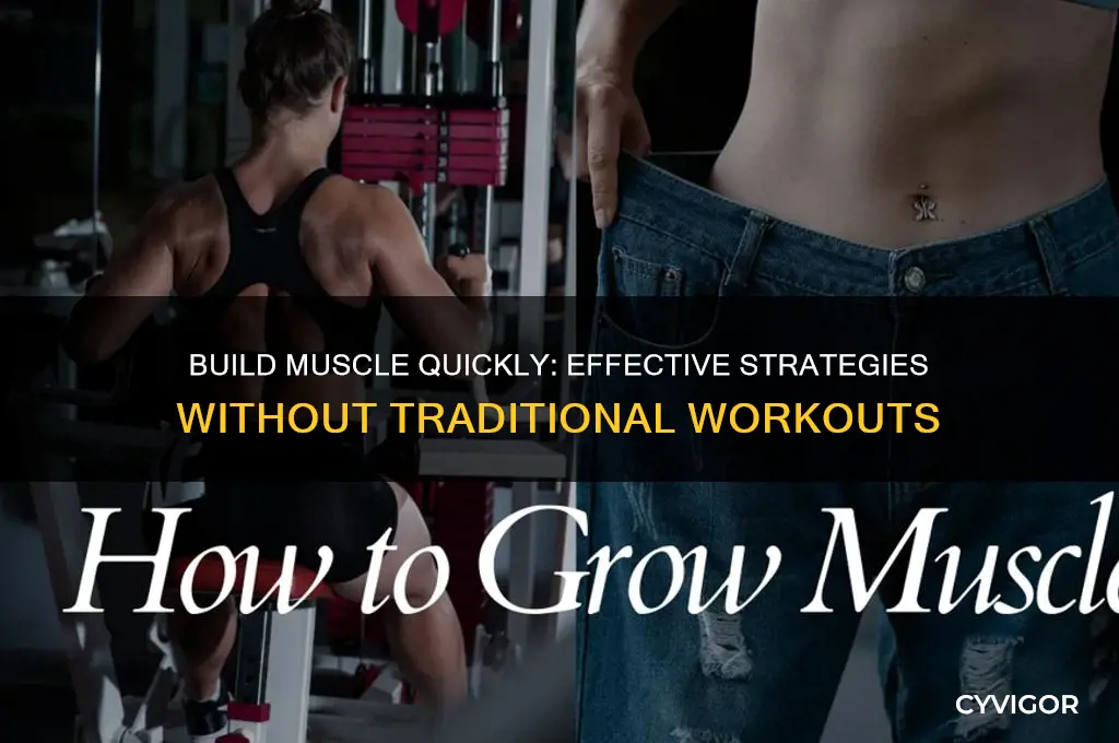 how to get muscles fast without working out