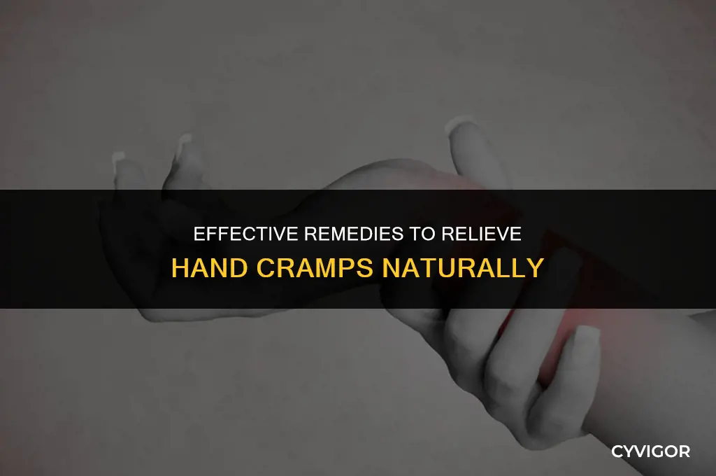 how to get rid of cramps in hands