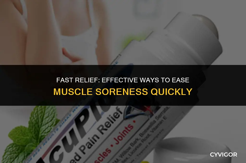 how to get rid of muscle soreness quick