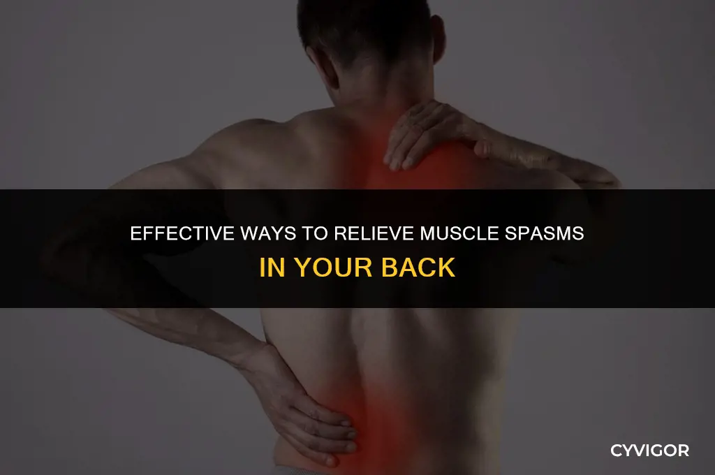 how to get rid of muscle spasms in your back