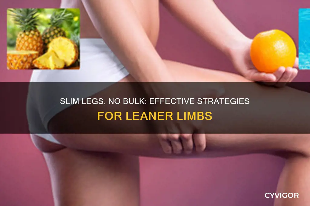 how to get slimmer legs without gaining muscle