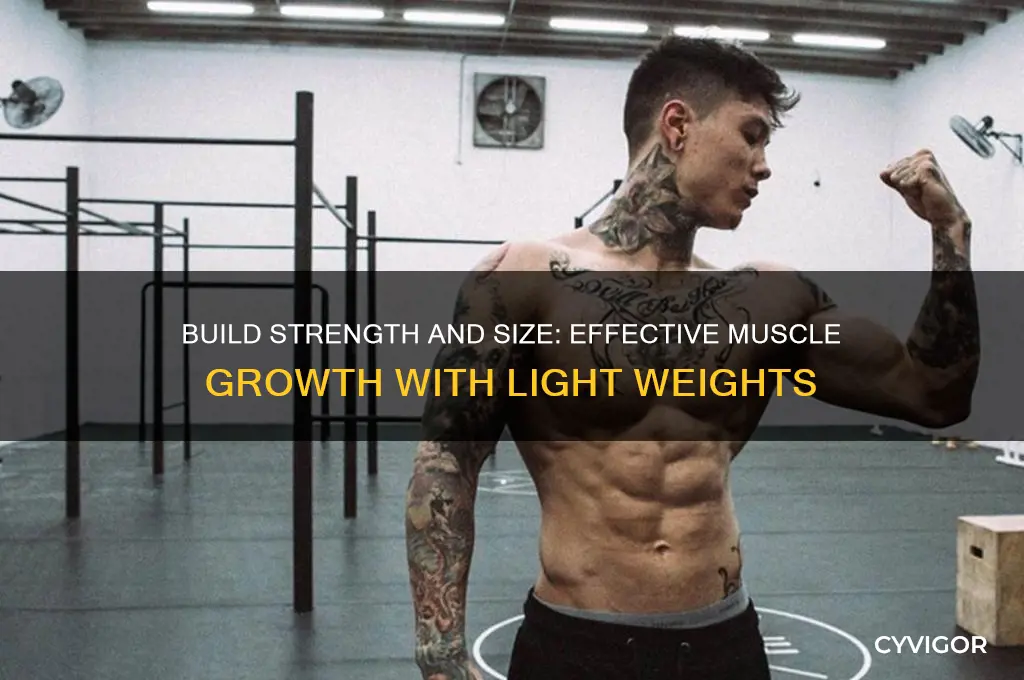 how to grow muscles with light weights