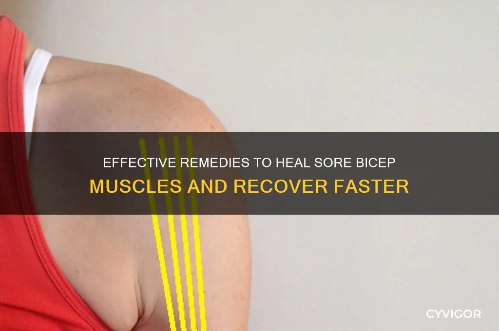 how to heal sore bicep muscle