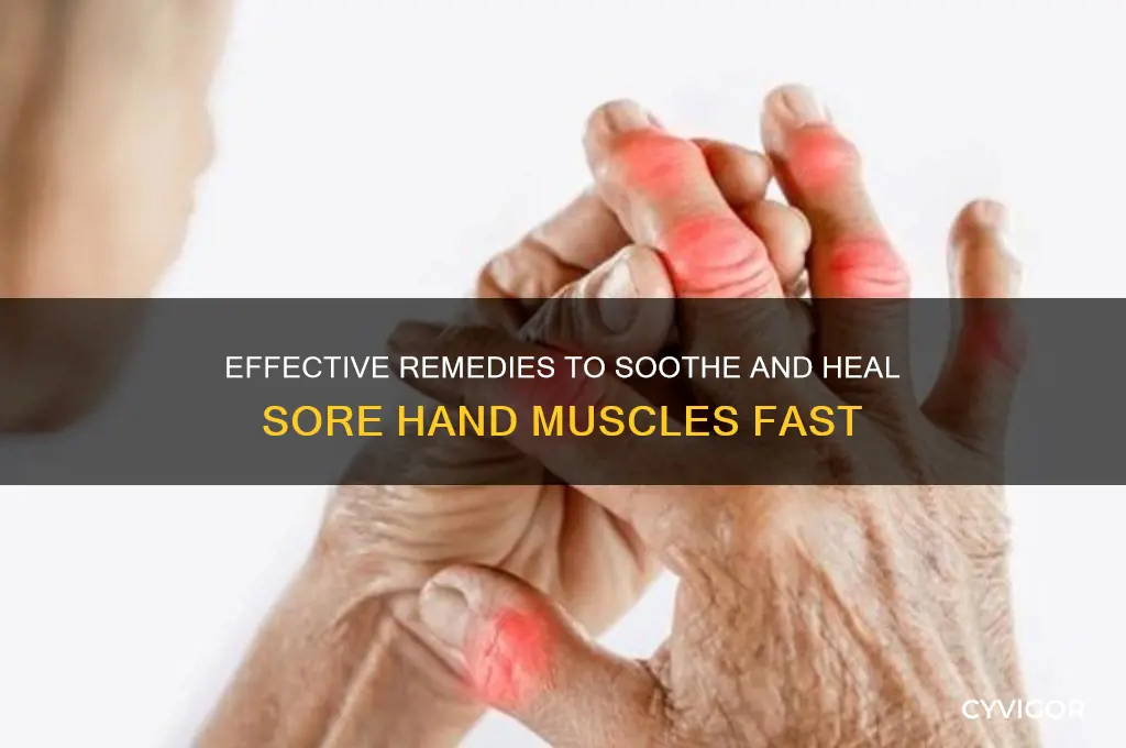 how to heal sore hand muscles