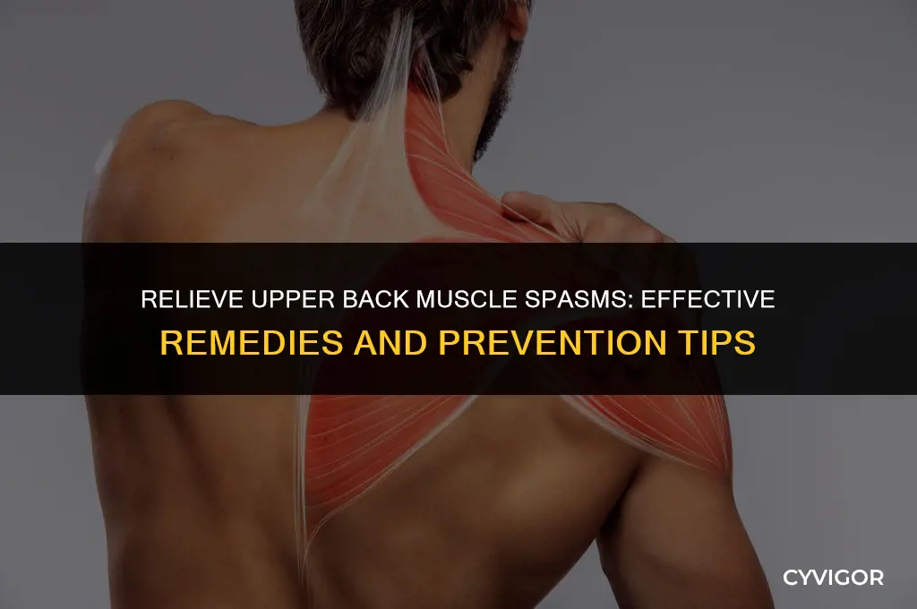 how to heal upper back muscle spasms