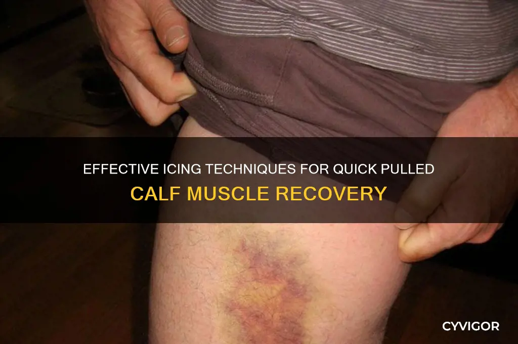 how to ice a pulled calf muscle