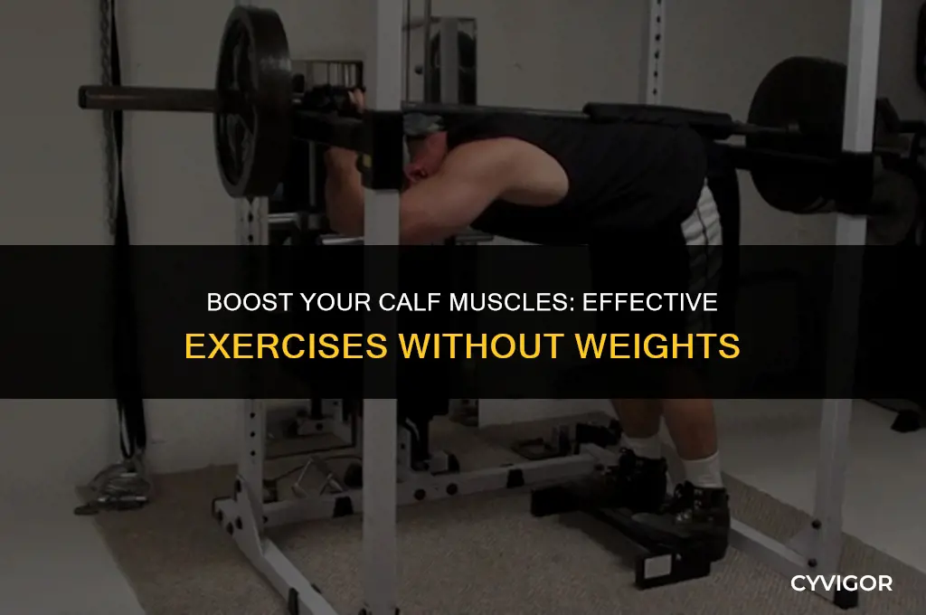 how to increase calf muscle without weights