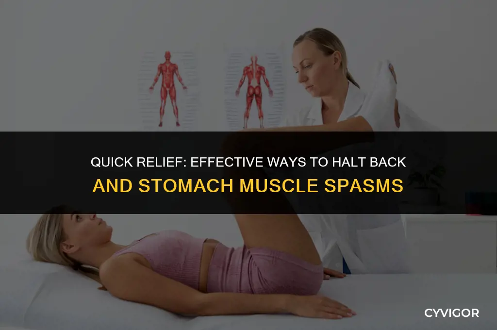 how to instantly stop back and stomach muscle spasms