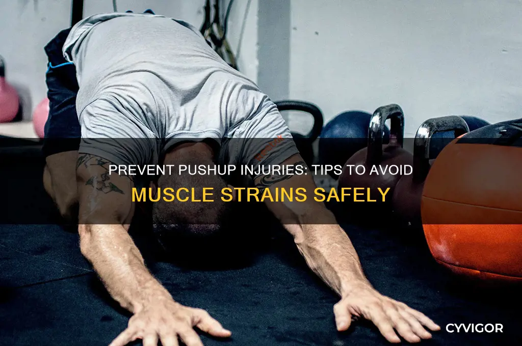 how to keep from pulling a muscle during pushups