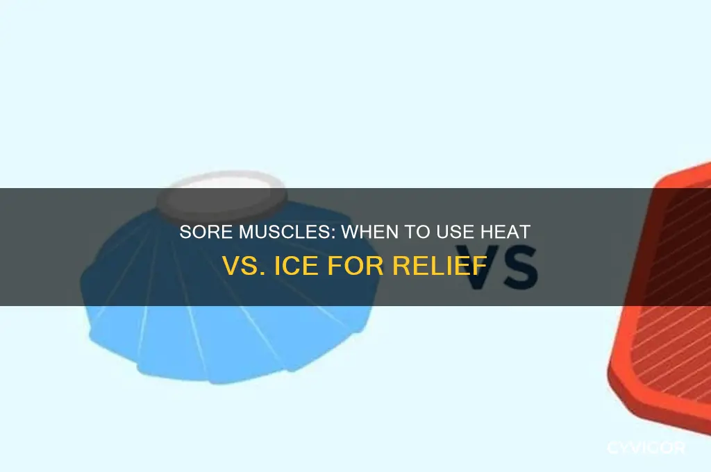 how to know if sore muscles need heat or ice