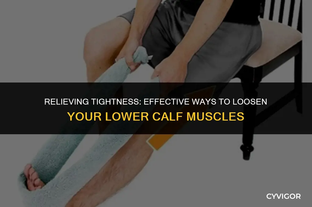 how to loosen lower calf muscle