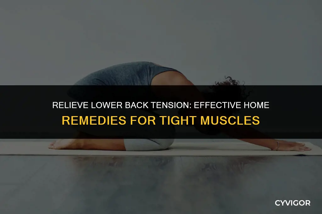 how to loosen tight lower back muscles in home