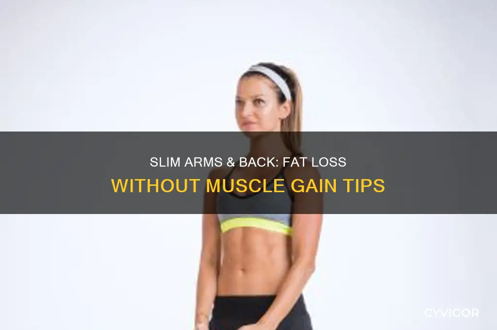 how to lose arm and back fat without gaining muscle