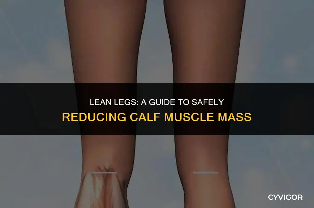 how to lose most calf muscle possible already skinny