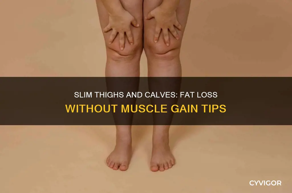 how to lose thigh and calf fat without gaining muscle
