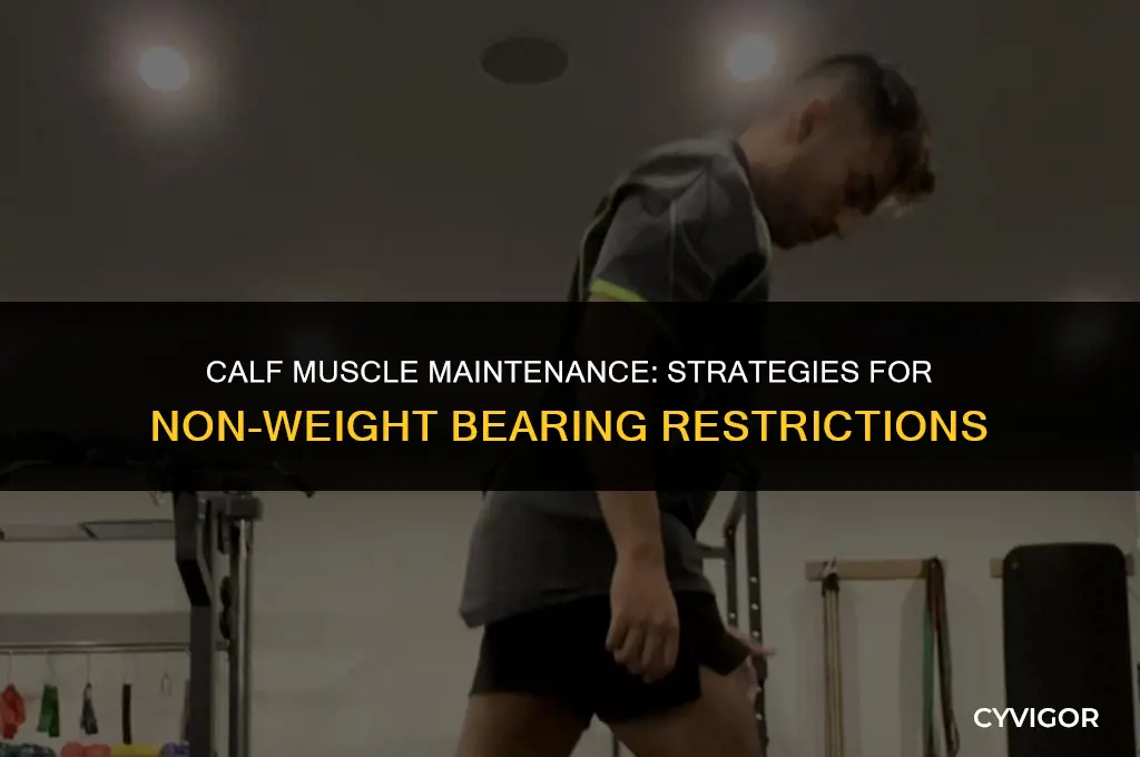 how to maintain calf muscle with non-weight bearing restriction