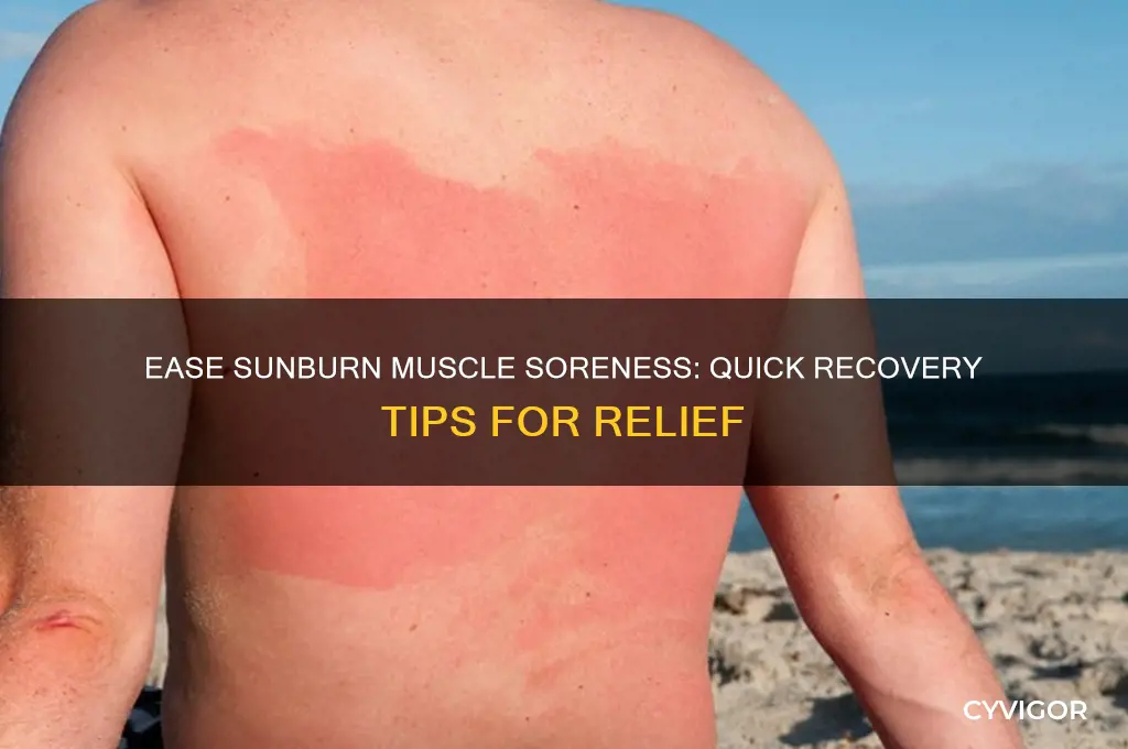 how to make your muscles less sore from a sunburn