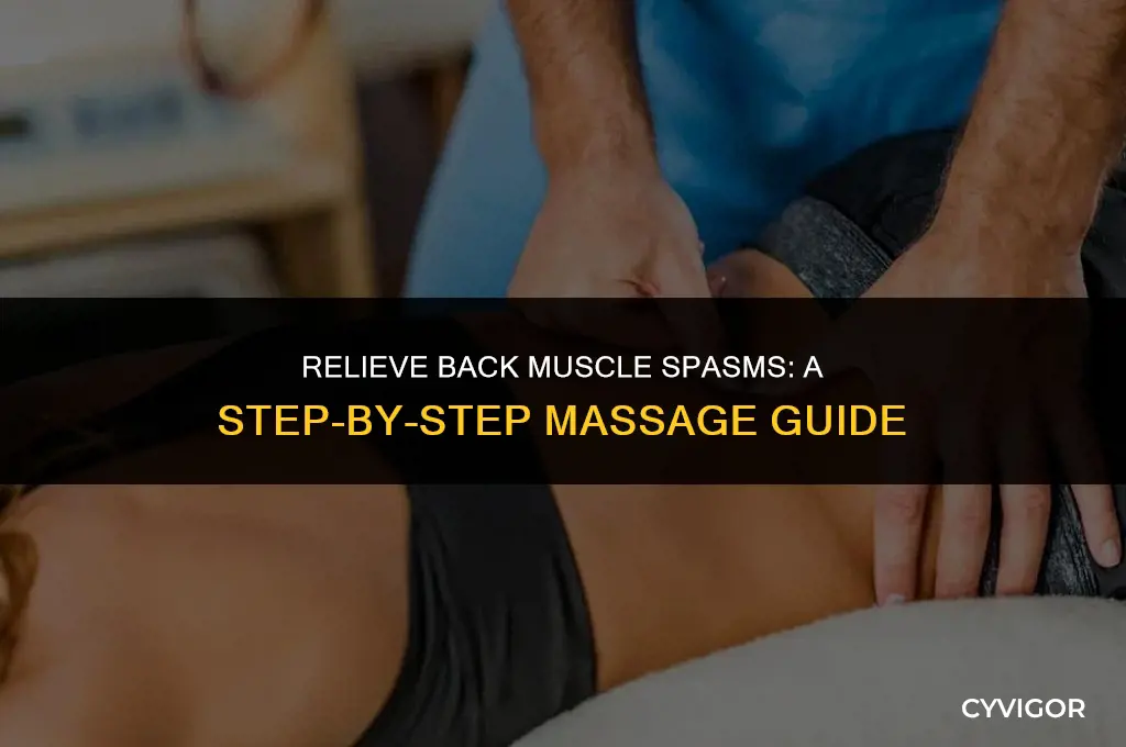how to massage a muscle spasm in the back