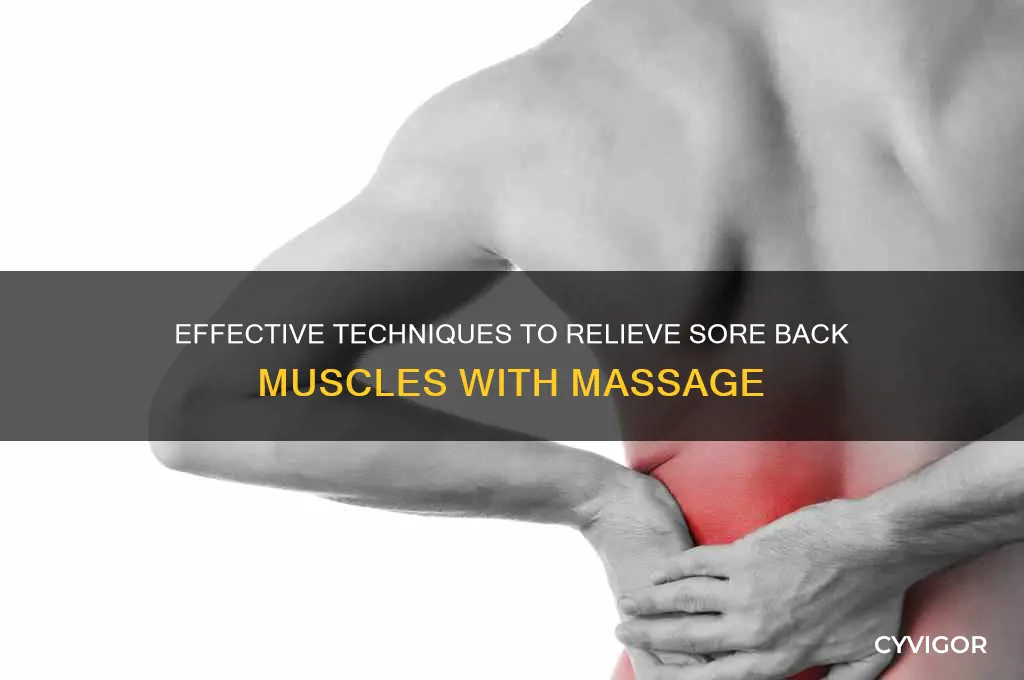 how to massage a sore back muscle