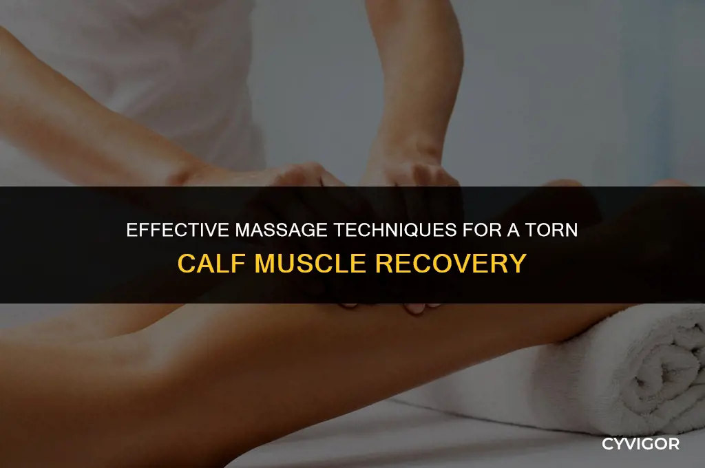 how to massage a torn calf muscle