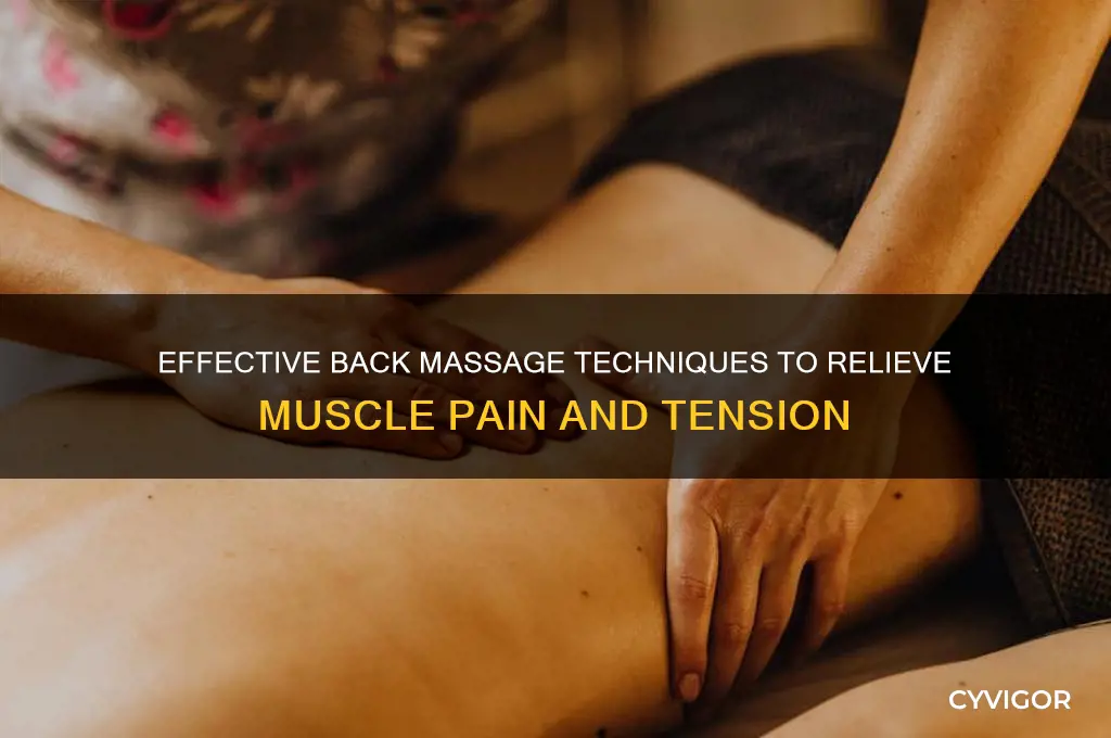 how to massage back muscle pain