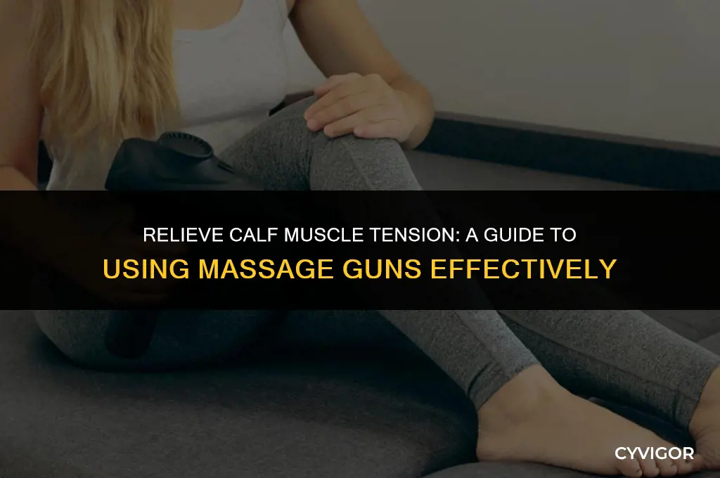 how to massage calf muscle with massage gun