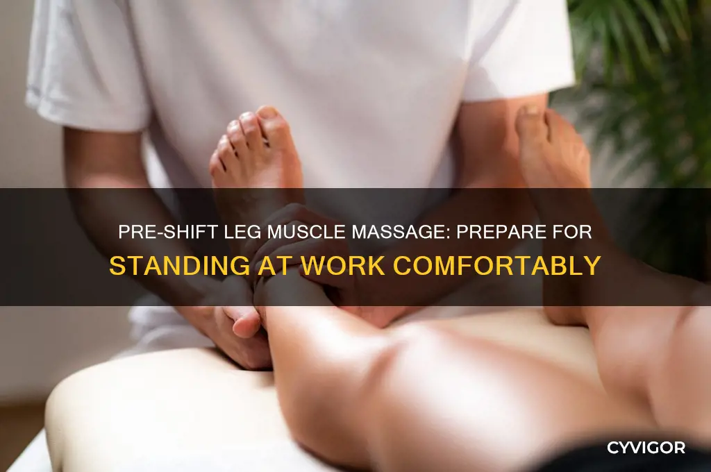 how to massage leg muscles before standing at work