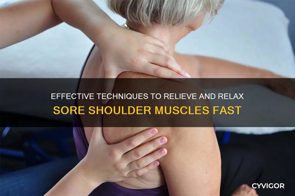 how to massage sore shoulder muscles