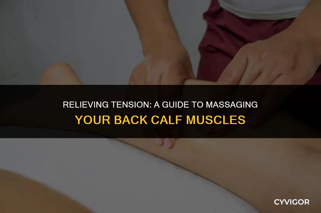 how to massage the back calf muscles