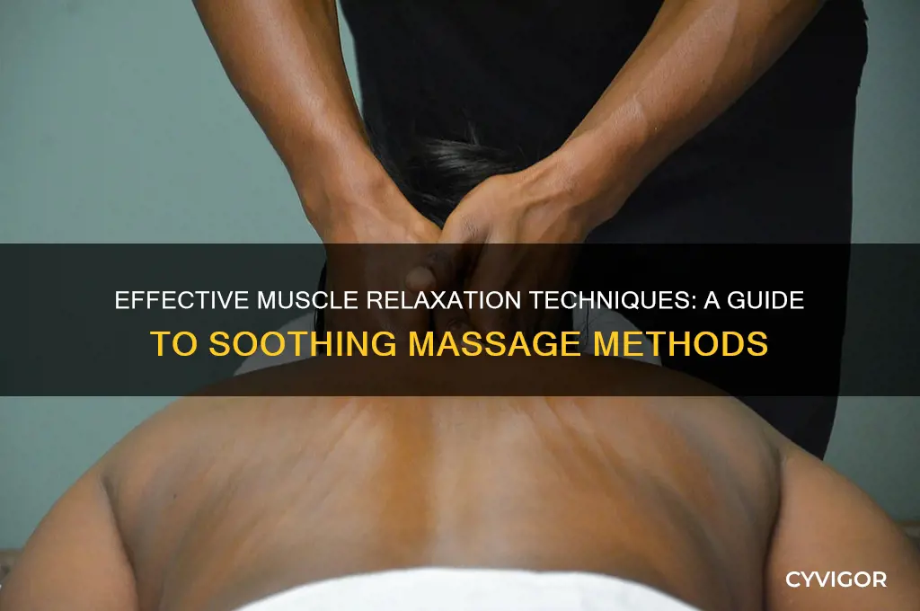 how to massage to relax muscles